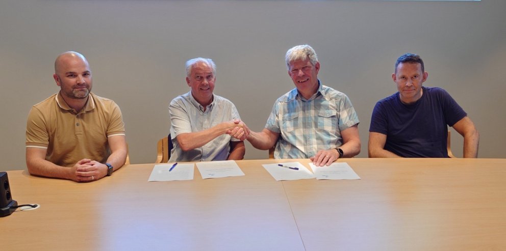 Frá vinstri: Kristjón Sigurbergsson, Magnús Helgason, Aðalsteinn Þórhallsson og Þorsteinn B. Ragnars…